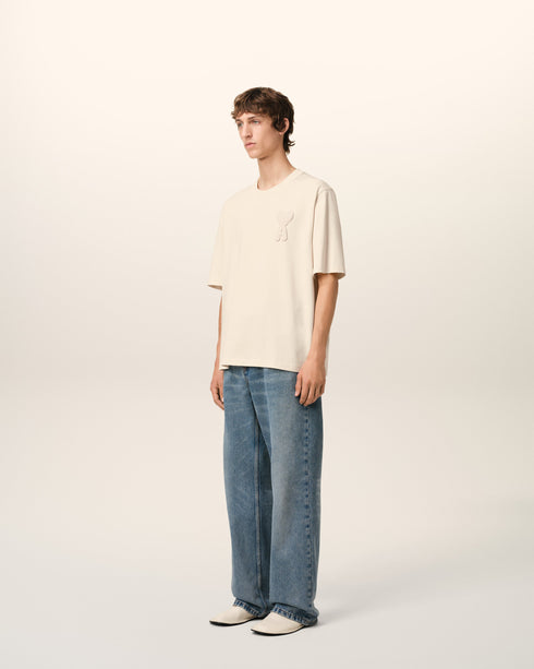 AMI PARIS Cotton Ami de Coeur Patch T-Shirt Mens Apparel